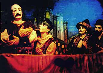 In the play "Aroosak-ha" (Puppets) by Bahram Beyzaie, directed
by Sepideh Koosha (1990).