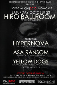 Yellow Dogs, Hypernova at CMJ in NY this Saturday
