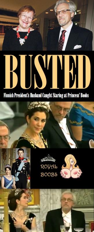 BUSTED: Finnish President’s Husband Caught Staring at Princess’ Boobs