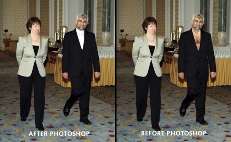 Yes, it’s definitely photoshopped!