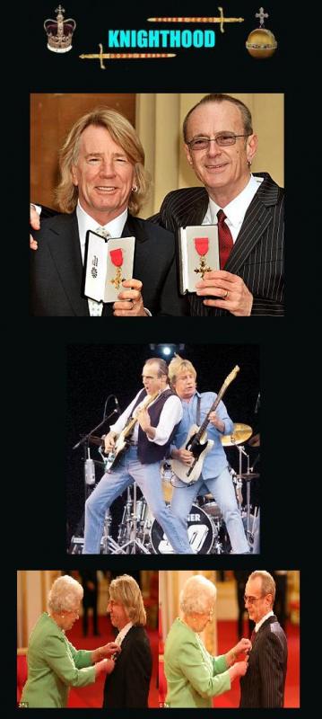 KNIGHTHOOD: Status Quo stars Rick Parfitt and Francis Rossi recieve OBE