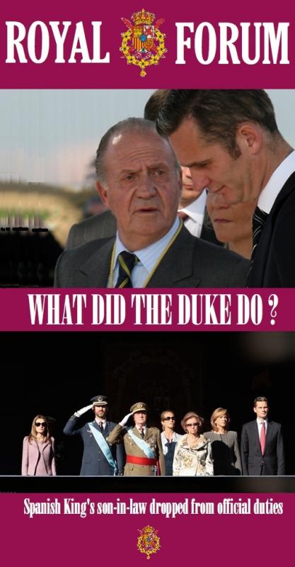 WHAT DID THE DUKE DO ? Spanish king's son-in-law dropped from official duties 