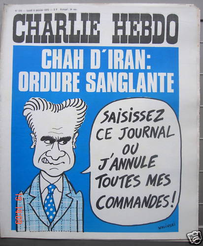 GAUCHE CAVIAR:Charlie Hebdo Coverage on Shah (1975)
