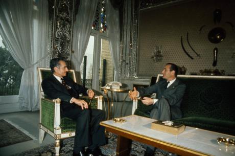 pictory: Jacques Chirac visits Shah of Iran (1974)