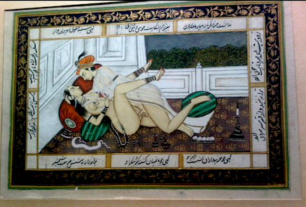 نقاشی اروتیک عهد مغولان هند به زبان فارسی