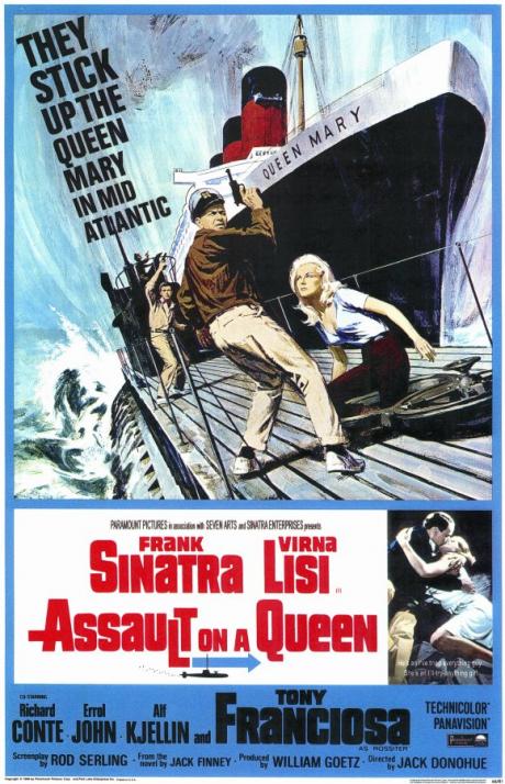 PERSIAN DUBBING: Sinatra & Tony Franciosa in "Assault on a Queen" (1966)