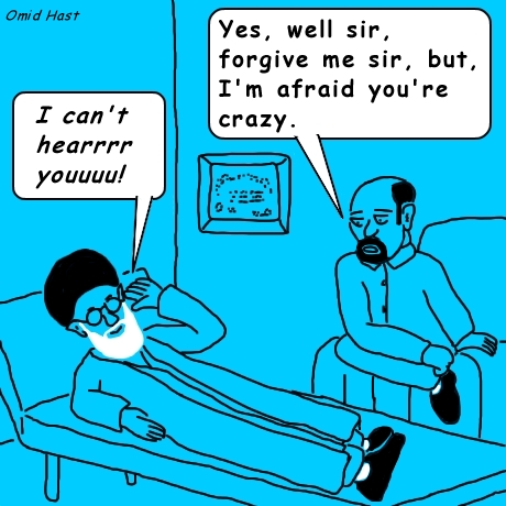 Cartoon: rahbar goes to psychologist (3)