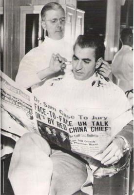 pictory: Shah Gets A Haircut in San Francisco 1950's
