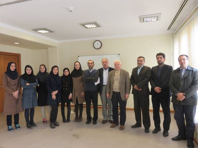 Willem Floor with students and colleagues in Tehran