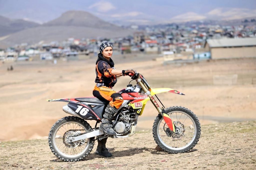 Iranian female motorbike champion Behnaz Shafiei