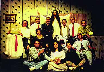 In the play  "Ta'atr dar Ta'atr" (Theater in Theater) written
and directed by Farhad Ayeesh (1993):