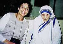 Photo of Mother Teresa and Shirin Bazleh