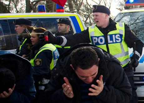 Sweden Police Pepper Spray Green Movement Protesters