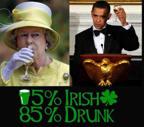 O'BAMA & O'MAMA: The Queen and President Obama Get Drunk in Ireland ;0)