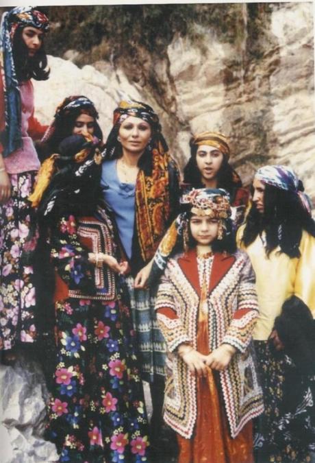 ROYALTY AND THE PEOPLE: Farah Greeted affectionately by girls in Luristan Province (1975)