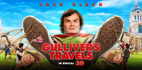 ROYALTY ON SCREEN: Jack Black and Emily Blunt in "Gulliver's Travels"