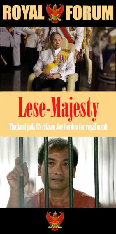 LESE-MAJESTY: Thailand jails US Citizen Joe Gordon for royal insult