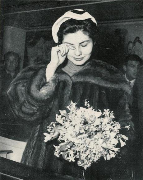 ROYALTY: Soraya, Tears of Joy in Southampton (1955)