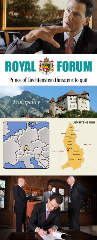 QUITTER ? Prince of Liechtenstein threatens to quit over constitutional changes 