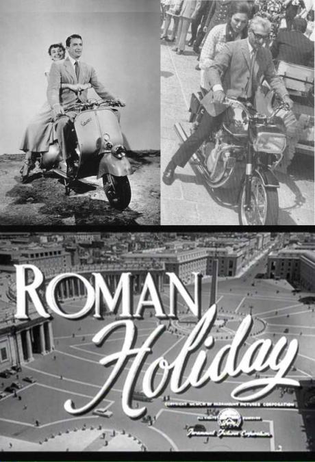 ROMAN HOLIDAY: Shah and Shahbanou Take a Stroll on a motorbike in Rome (1968/69)