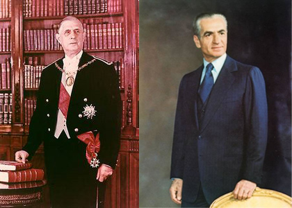 State Visit to France : Shah & Farah, De Gaulle 1961