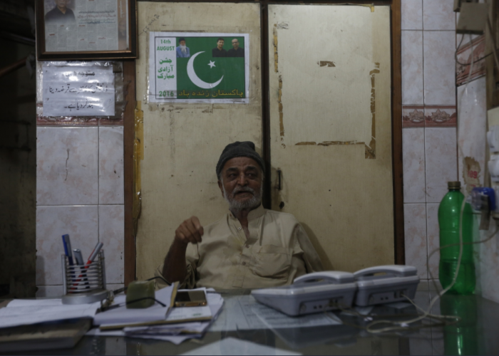 Anwar Kazmi, general manager, at the Edhi Foundation office.