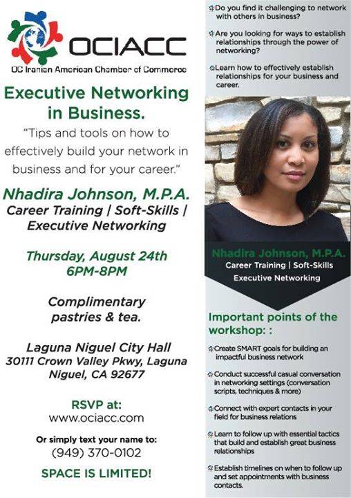 OC Iranian American Chamber Of Commerce Executive Networking Event (Laguna Niguel, CA)